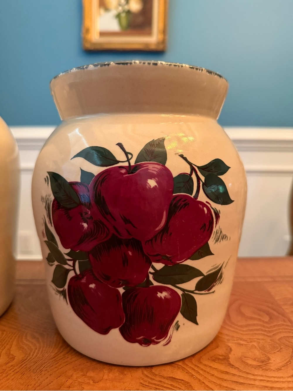 Home & Garden Party Apple Canister Set of 2 /Cookie Jars Made in the USA Cottage